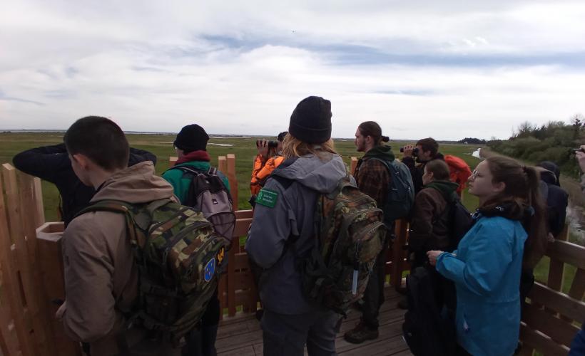 Elèves en visite guidée