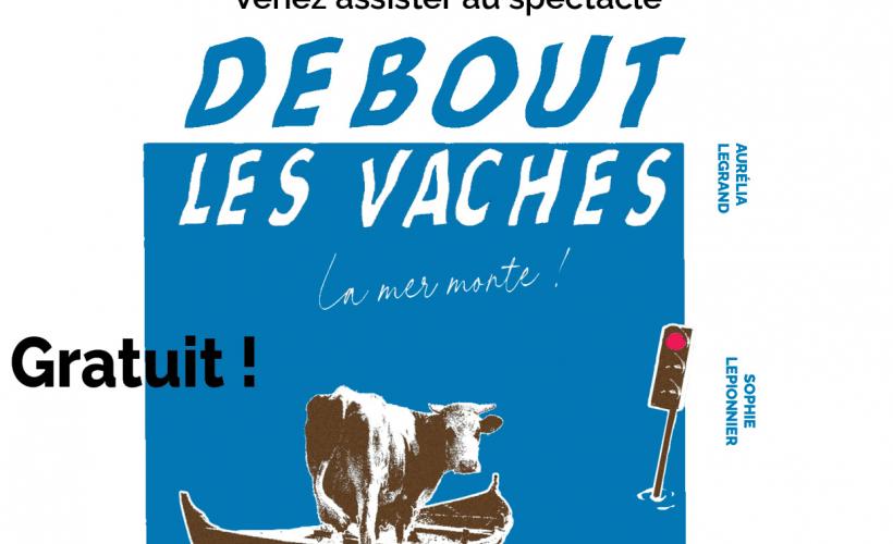 AFFICHE DEBOUT LES VACHES LA MER MONTE