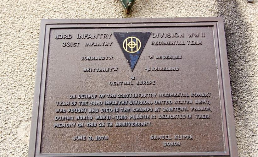 Plaque 83rd US Infantry Division_Sainteny