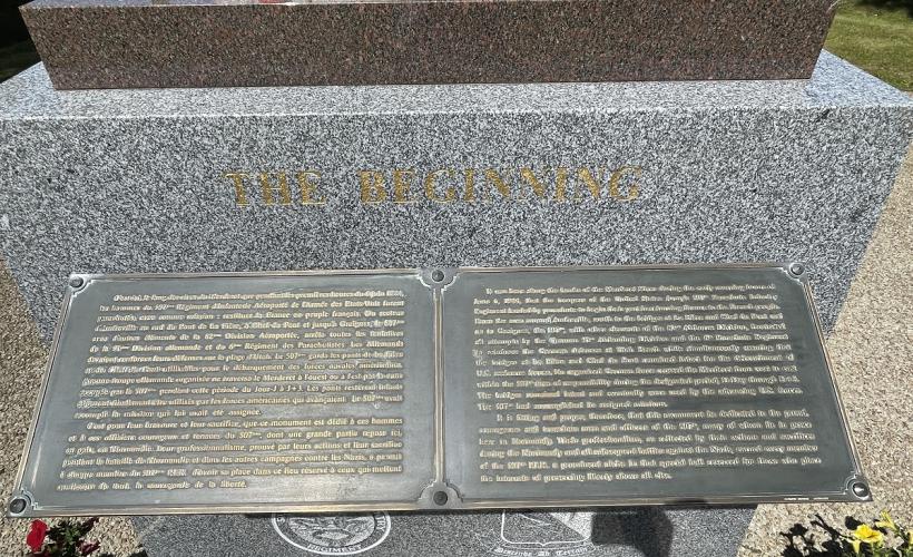 Plaque 507ème PIR monument - Amfreville