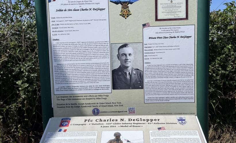 Panneau explicatif De Glopper 1 - Amfreville