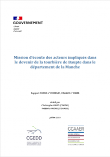 2021 MISSION D'ECOUTE DES ACTEURS IMPLIQUES DANS LE DEVENIR DE LA TOURBIERE DE BAUPTE DANS LE DEPARTEMENT DE LA MANCHE