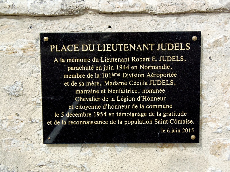 Plaque Lieutenant Judels_SAINT-CÔME-DU-MONT©OT Baie du Cotentin (1)