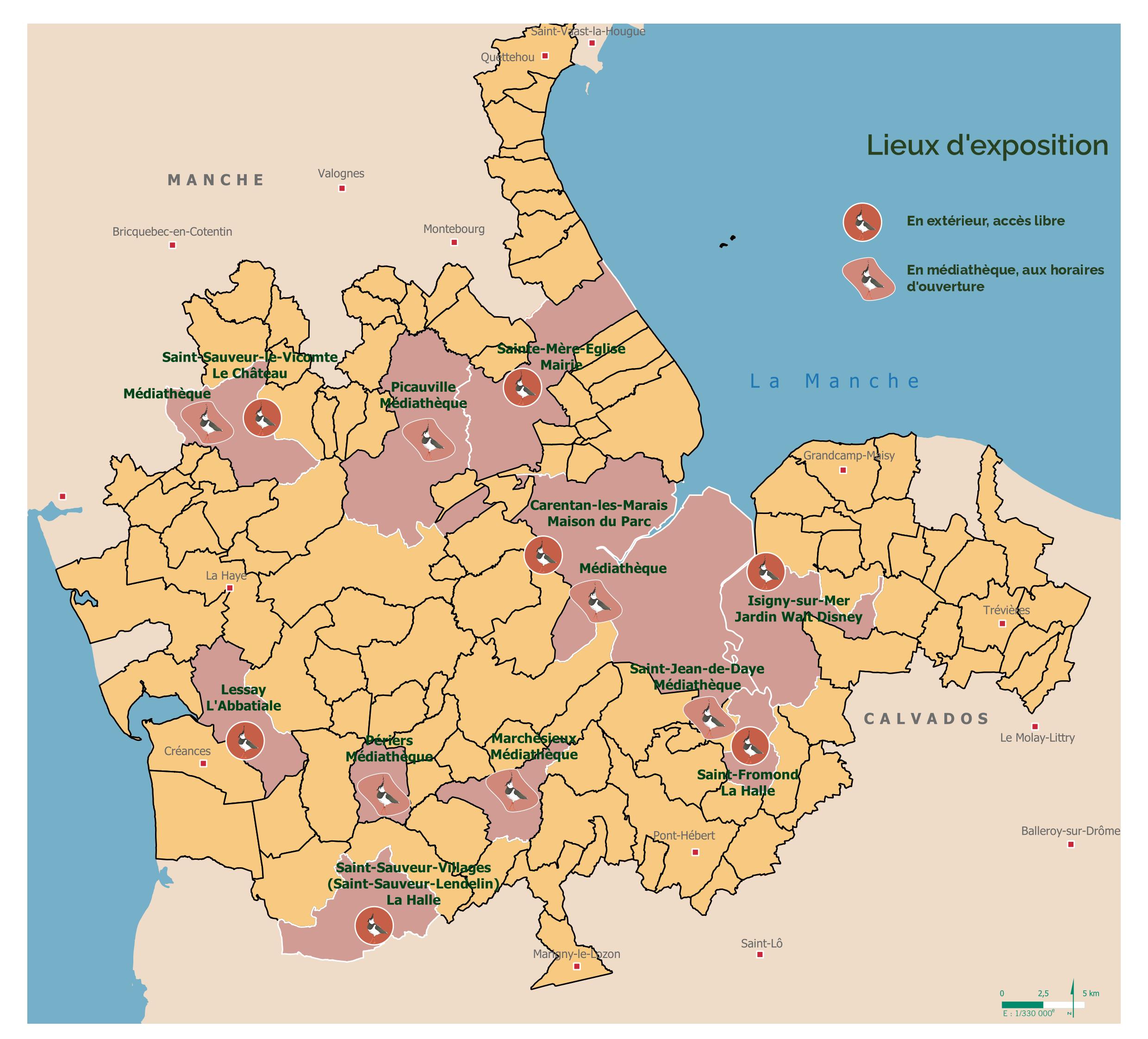 CARTE DE LOCALISATION DES EXPOSITIONS 