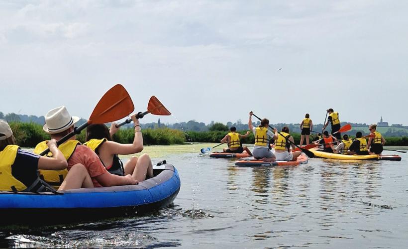 Balade Aure groupe en kayak et paddle  - Tchak Aventures