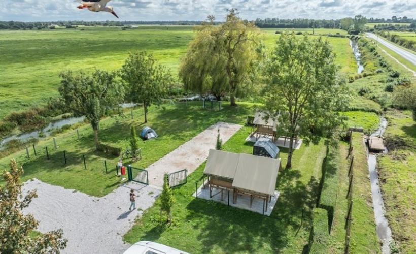 vue aérienne aire Picauville - ETAPE DES MARAIS©CHRISTOPHE CAUCHARD