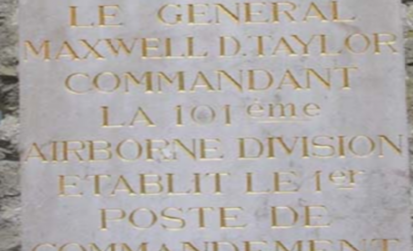 Plaque Général Taylor zoomer - Hiesville 